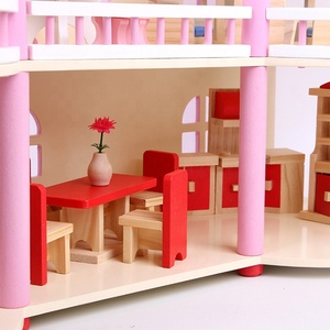 Faire semblant <span class=keywords><strong>de</strong></span> jouer meubles jouets rose <span class=keywords><strong>maison</strong></span> <span class=keywords><strong>de</strong></span> poupée miniature en bois <span class=keywords><strong>maison</strong></span> <span class=keywords><strong>de</strong></span> poupée jouets <span class=keywords><strong>pour</strong></span> les enfants - Product Image 4