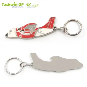 Custom Logo Promotion Die-casting Key Ring Zinc Alloy Personalized Airplane Shape Keychain Keyring