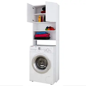 Armoire <span class=keywords><strong>de</strong></span> salle <span class=keywords><strong>de</strong></span> bain en bois mélamine blanc, <span class=keywords><strong>meuble</strong></span> <span class=keywords><strong>de</strong></span> <span class=keywords><strong>machine</strong></span> à <span class=keywords><strong>laver</strong></span> pour salle <span class=keywords><strong>de</strong></span> bain, vente haute SSHWMC-001 - Product Image 1