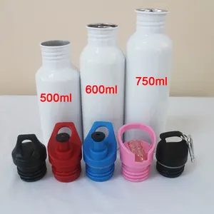 넓은 입 알루미늄 500 ml/600 ml/750 ml 여행 등산 주전자 승화 물병