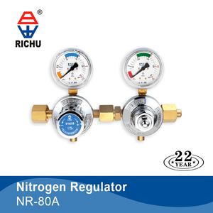Regulador de nitrógeno de alta presión, 0-800 PSI, para HVAC, purga, láser y prueba, hecho de latón sólido - Product Image 4