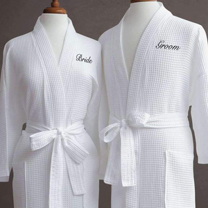 <span class=keywords><strong>Bata</strong></span> de Baño Ultra Suave Tipo Kimono para <span class=keywords><strong>Mujer</strong></span>/Hombre, para Bodas y Fiestas - Product Image 2