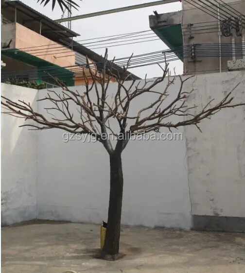 Pabrik langsung penjualan buatan kering pohon untuk dekorasi luar ruangan pohon tanpa daun