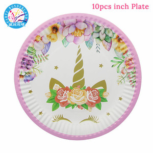 Gobelets en Papier rose Plaque <span class=keywords><strong>Anniversaire</strong></span> Fille Bébé Douche Fête Fournitures de Fête de <span class=keywords><strong>Licorne</strong></span> Décorations <span class=keywords><strong>Vaisselle</strong></span> <span class=keywords><strong>Jetable</strong></span> - Product Image 3