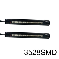 Feux arrière de moto 2x10cm, feu stop, clignotant, lumière LED flexible SMD pour moto, voiture, vélo