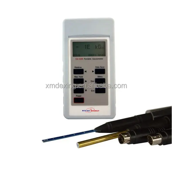 DX-102B Handy Digital Gauss Meter Portable Tesla Meter with Hall Effect Probe for Magnetic Field Strength Testing