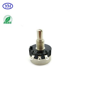 Potenciómetro cónico rotativo de carbono de eje redondo de precisión RV24YN de 24mm de alta calidad, fabricante de larga duración, muestras gratis - Product Image 1