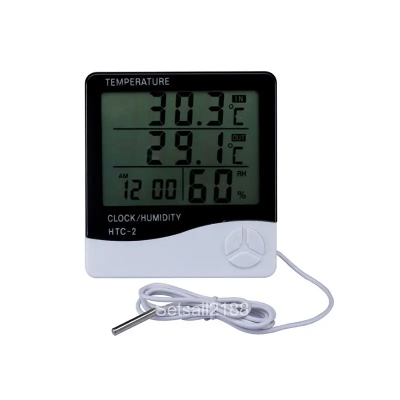 디지털 온도계 습도계 룸 LCD 전자 온도 습도 미터 날씨 역 알람 시계 실내