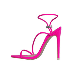 2025 Factory Custom Pointed High Heel lycra Material Neon Color Strap <strong>Elastic</strong> <strong>Sandals</strong> - Product Image 6