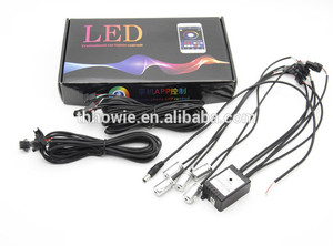RGB LED Interior del coche de neón EL cable de luz de tira tablero de atmósfera lámpara sonido activo APP Kit de Control - Product Image 2