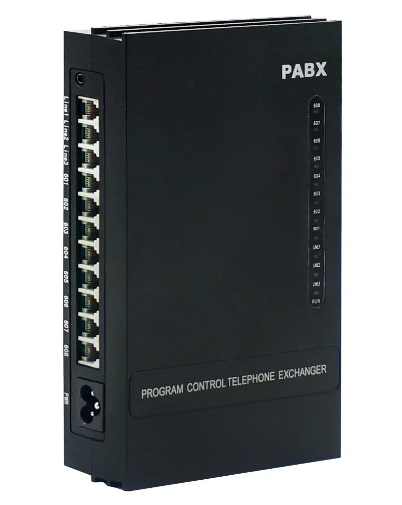 Central Mini PABX In PBX พร้อมคีย์โฟนและซอฟต์แวร์การเรียกเก็บเงิน MK308