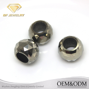 Ronda Facetas de Piedra semipreciosa Natural <span class=keywords><strong>Pirita</strong></span> Cuentas - Product Image 3