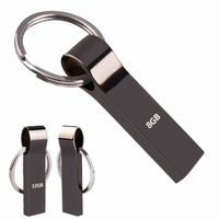 Jaster-clé Usb 2.0 métallique étanche, support à mémoire de 4 go, 8 go, 16 go, lecteur Flash avec porte-clés, disque U, stockage externe