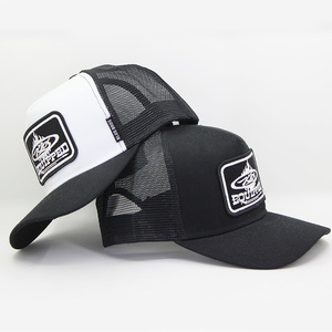 Tùy chỉnh chất lượng cao trống trucker <span class=keywords><strong>cap</strong></span> Trucker mũ cho nam giới lưới và bọt thêu logo với thêu vá Trucker mũ - Product Image 4