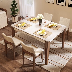 Set <span class=keywords><strong>Tavolo</strong></span> <span class=keywords><strong>da</strong></span> Pranzo <span class=keywords><strong>Allungabile</strong></span> in Legno Moderno per <span class=keywords><strong>Cucina</strong></span>, Vendita all'Ingrosso - Product Image 5