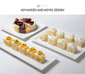 <span class=keywords><strong>Bien</strong></span> Conçu Restauration Carré Rectangle Blanc Assiettes En Porcelaine 15 Pouces, Plaques 2019 ~ - Product Image 5