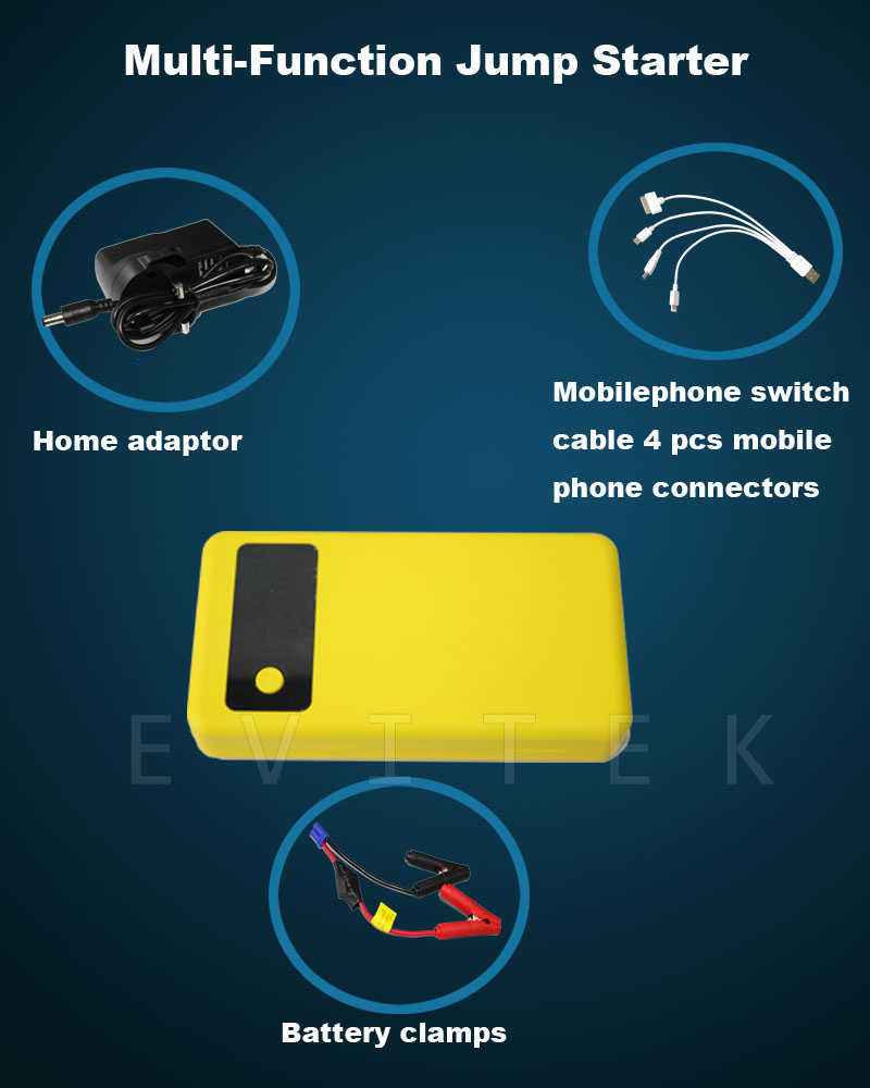 Поставка фабрики 12V 16000Mah Портативный Power Bank автомобильное пусковое устройство