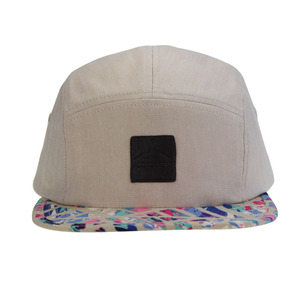 หมวกสแนปแบคทำจากผ้าฝ้ายหมวก5แผงปีกแบนสำหรับกิจกรรมกลางแจ้งเดินป่าเล่นเซิร์ฟสเก็ตบอร์ดหมวกสแนปแบ็คหมวกเข้าค่ายขายส่ง - Product Image 2