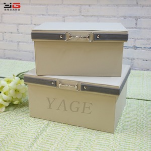 China Manufacture Cheap Wooden Leather Classic <strong>Decorative</strong> <strong>Storage</strong> <strong>Box</strong> <strong>for</strong> Home/office - Product Image 5