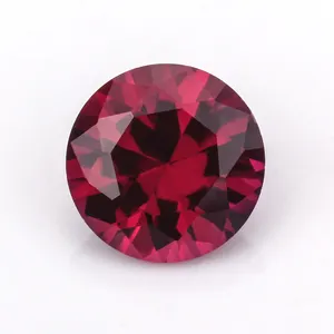 Arredondado sintético aaa starsgem, 4.0mm pedra preciosa solta 8 # ruby