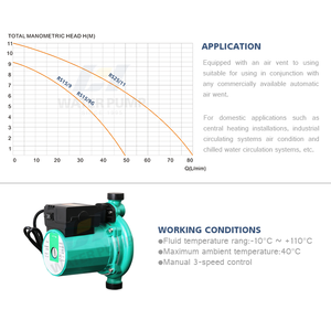 家庭用温水および冷水循環システムセントラルヒーティングポンプ - Product Image 3