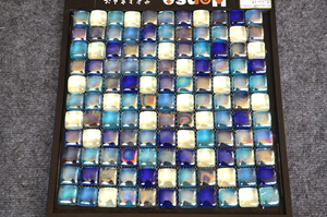 Galet <span class=keywords><strong>bleu</strong></span> carreaux de mosaïque de verre <span class=keywords><strong>douche</strong></span> salle de bain - Product Image 6