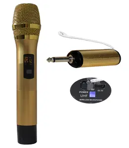 Professional UHF Portable Wireless Handheld Microphone From China Factory UHF Cheap USB Gold Microphones WMP-U30