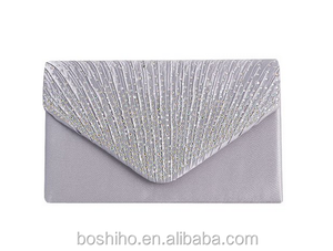Le donne Sparkling Strass Raso Satinato Sera pochette <span class=keywords><strong>Borsetta</strong></span> <span class=keywords><strong>Argento</strong></span> - Product Image 2