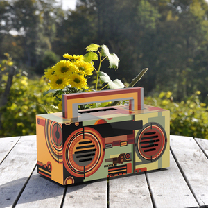 Tùy Chỉnh Logo Đầy Đủ Màu Sắc In Ấn Mini Hộp Giấy Xách Tay Tông Loa - Product Image 2