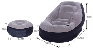 Canapé-Lit Gonflable d'Extérieur Intex 68564 en PVC Floqué avec Ottomane, Ultra Confortable Deux Places pour Adultes pour Parcs - Product Image 4