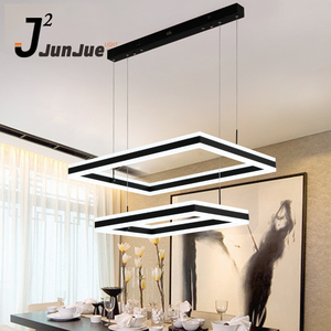 Moderna piazza acrilico lampade A sospensione a LED Dimmerabile lampadari a soffitto - Product Image 4