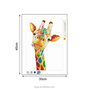 5D DIY <span class=keywords><strong>Cruz</strong></span> puntada dibujos animados jirafa diamante pintura para niños decoración de <span class=keywords><strong>la</strong></span> habitación - Product Image 1