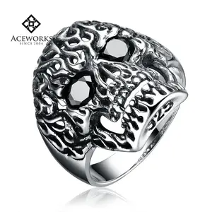 Wholesale Skull 925 Silver Ring