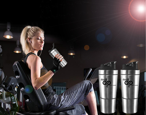 High Quality Stainless Steel <strong>Shaker</strong>,700ml + 200ml <strong>Protein</strong> <strong>Shaker</strong> Cup - Product Image 3
