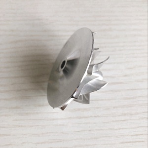 GT15-25 34.62/49.10mm 702489-0009/6/2 6 + 6 pale Turbo/fresatura/2618 in alluminio/ruota compressore billet per 717858/724930/750718 - Product Image 4