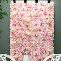 8 قطعة مخصص أعلى جودة زهرة الأرض الزفاف الوردي روز زهرة لوحة الجدار الاصطناعي الزهور روز جدار مرحلة الزفاف خلفية الصورة