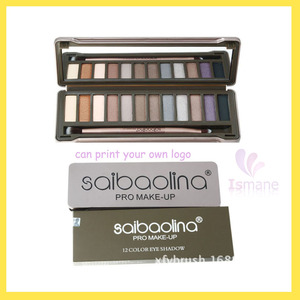 Alta calidad 12 colores paleta de sombra de ojos con <span class=keywords><strong>el</strong></span> cepillo de etiqueta privada - Product Image 2