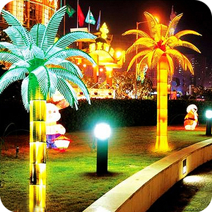 Grado superiore in metallo palma artificiale IP65 verde LED decorazione per eventi e feste formato personalizzato prezzo di fabbrica - Product Image 4