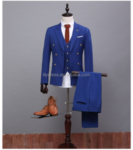 <span class=keywords><strong>Costume</strong></span> homme pour occasions formelles, coupe cintrée, marié, <span class=keywords><strong>costume</strong></span> de mariage 3 pièces (veste + pantalon + <span class=keywords><strong>gilet</strong></span>), <span class=keywords><strong>bleu</strong></span> Royal, NA37 - Product Image 2