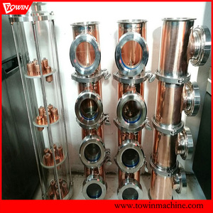 Alambic en cuivre / <span class=keywords><strong>verre</strong></span> / acier inoxydable, colonne de distillation, 4 pouces, 6 pouces, 8 pouces, avec plaque à bulles en cuivre, prix - Product Image 3