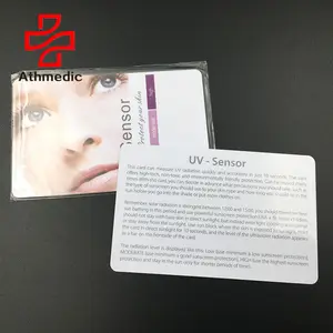 2023 Athmedic promozione PVC solare sensibile raggi ultravioletti regalo all'aperto souvenir premium card UV solar tester card