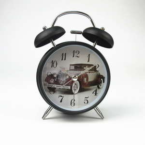 Mini negro reloj de alarma doble campana del reloj de alarma - Product Image 3