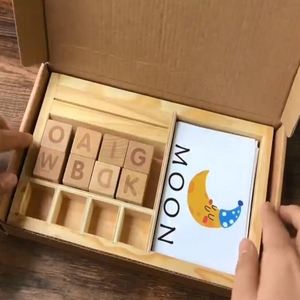 Montessori Phù Hợp Với Chữ Đồ Chơi Học Từ Tiếng Anh Khối Bảng Chữ Cái Bằng Gỗ - Product Image 4
