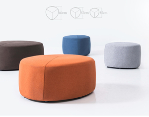 Últimas llegada tela colorida superficie <span class=keywords><strong>de</strong></span> gran tamaño lectura/ver la televisión uso diario ocio ronda otomana - Product Image 6