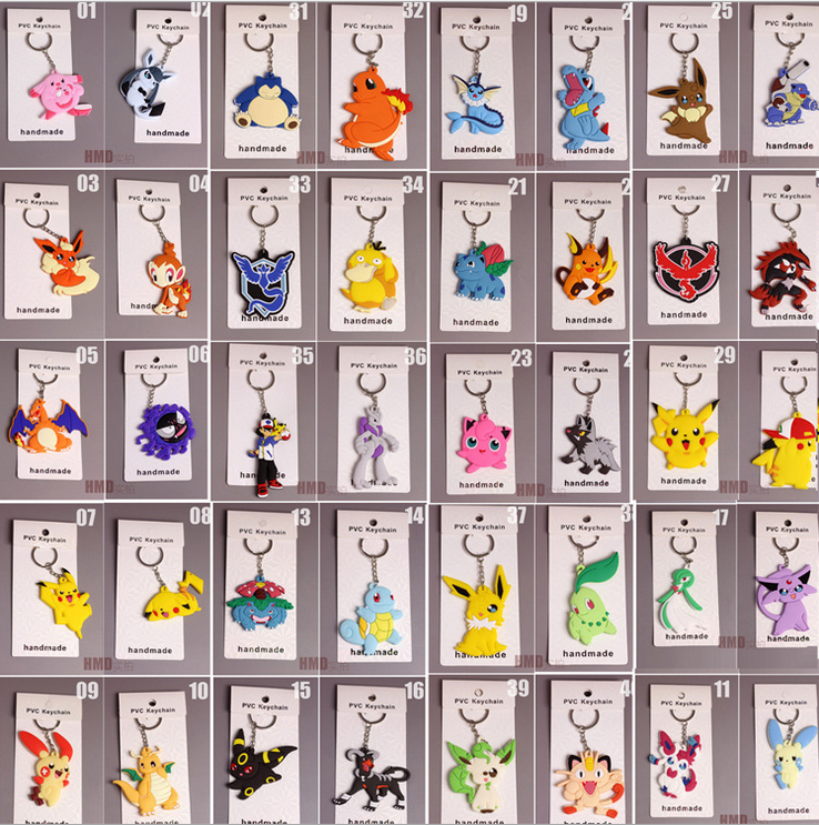 Оптовая продажа Аниме Poke Bulbasaur Charmander ПВХ брелок высотой 8 см в 2023 году