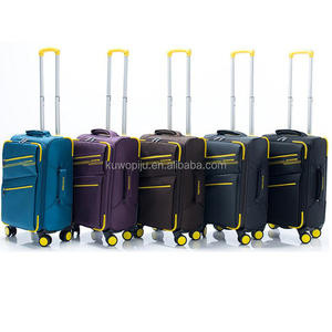 Color púrpura nueva moda bolsa <span class=keywords><strong>de</strong></span> equipaje <span class=keywords><strong>de</strong></span> viaje nylon ocio 4 ruedas 3 piezas rodillo baigou equipaje fábrica - Product Image 6