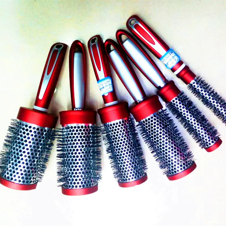 professional cosmetic ceramic hair brush 21-8714 a series of beautiful Steel needle hair comb