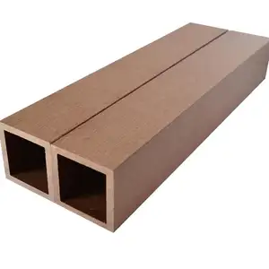 Ống Gỗ Vuông Không Thấm Nước WPC Ống Vuông Composite Decking Hàng Rào Ngoài Trời Lan Can 50*50 Mm Ống WPC