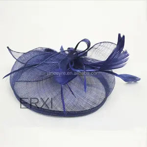 Wholesale Fashion 100% Sinamay Material Lase Hat Fascinator Beauty Church Hats For Women