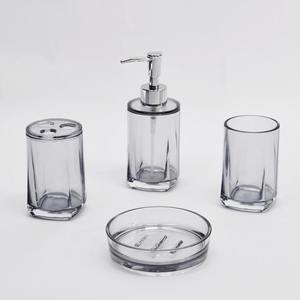 Conjunto de accesorios de baño de plástico verde oliva de forma redonda elegante - Product Image 6